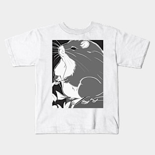 Hamsters Shadow Silhouette Anime Style Collection No. 27 Kids T-Shirt